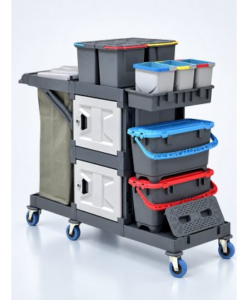 Cărucior de Curățenie Profesional ArliPlus® ALFA 55 – Robust și Eficient pentru Spatii Mari