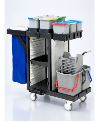 Cărucior de curățenie profesional ArliPlus® M55 - Soluția Modulară și Eficientă pentru Curațenie Impecabilă