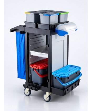 Cărucior de Curățenie Profesional ArliPlus® M70 - Compact pentru Spitale cu Spații Reduse