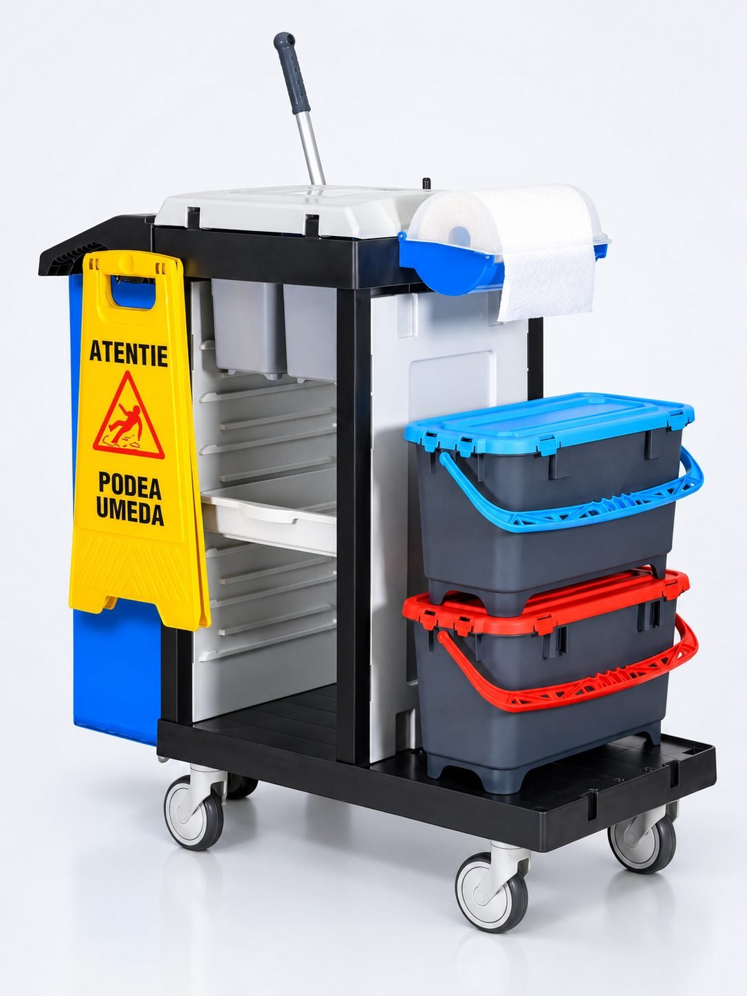 Cărucior de Curățenie Modular Uz Spitalicesc ArliPlus® M71 - Siguranță, Organizare și Eficiență