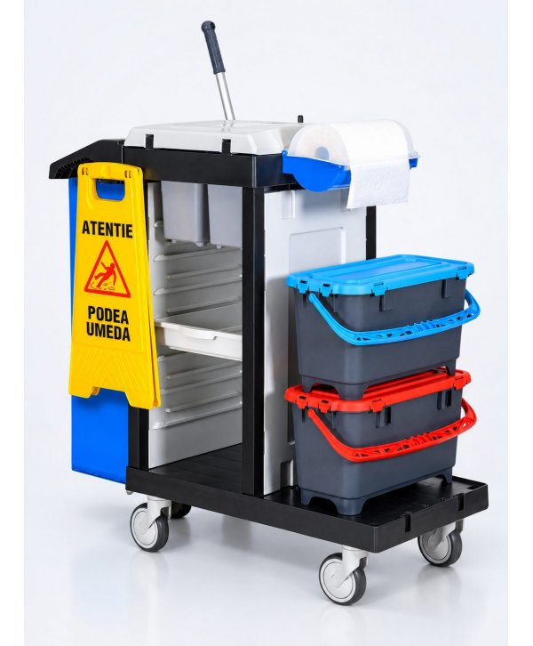 Cărucior de Curățenie Modular Uz Spitalicesc ArliPlus® M71 - Siguranță, Organizare și Eficiență Cărucior de Curățenie Modular Uz Spitalicesc ArliPlus® M71 - Siguranță, Organizare și Eficiență