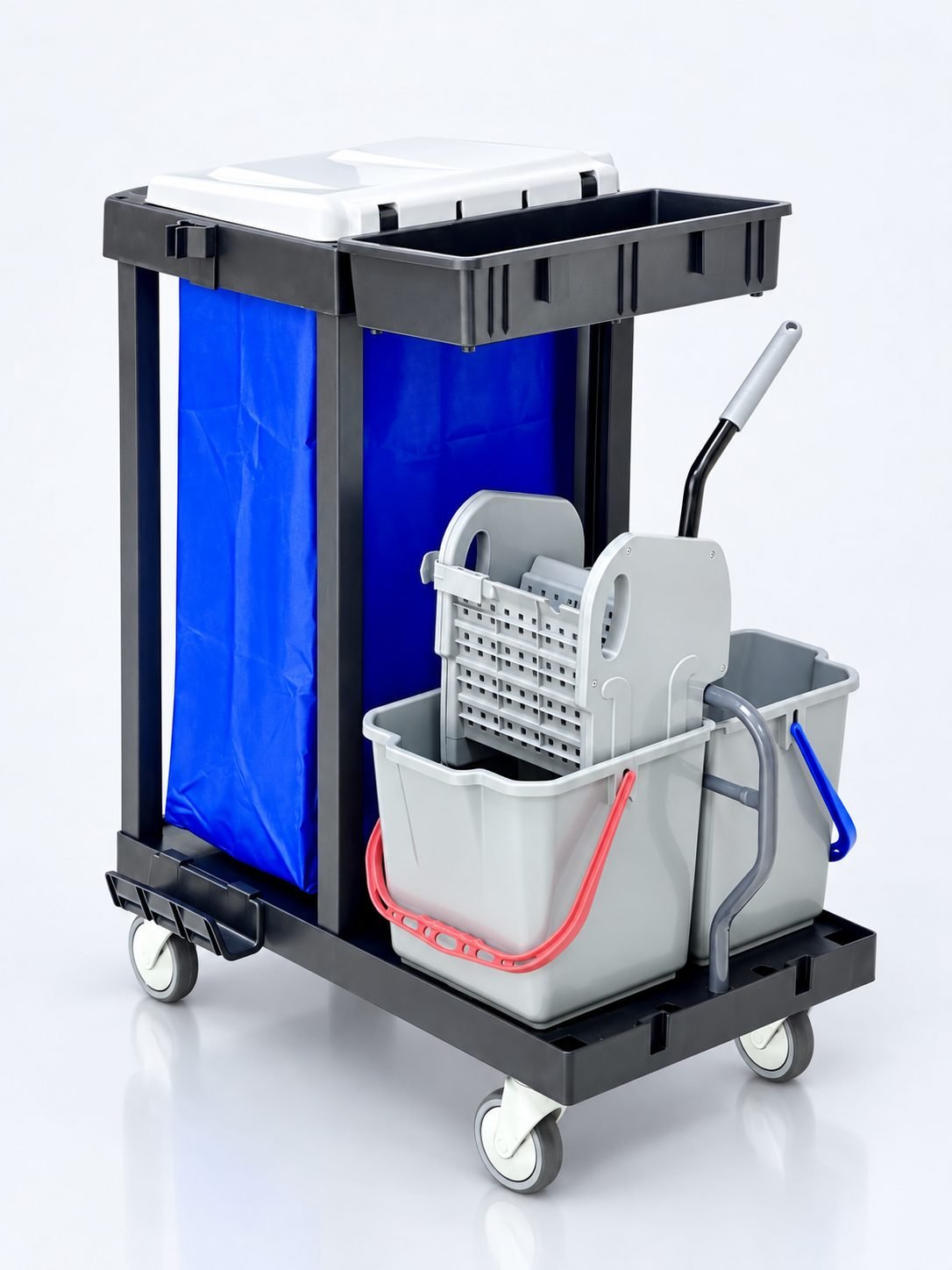 Cărucior de Curățenie ArliPlus® M32 cu 2 galeti de 22 L si presa de stors, sac pentru rufe sau deseuri de 120 L