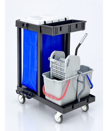 Cărucior de Curățenie ArliPlus® M32 cu 2 galeti de 22 L si presa de stors, sac pentru rufe sau deseuri de 120 L