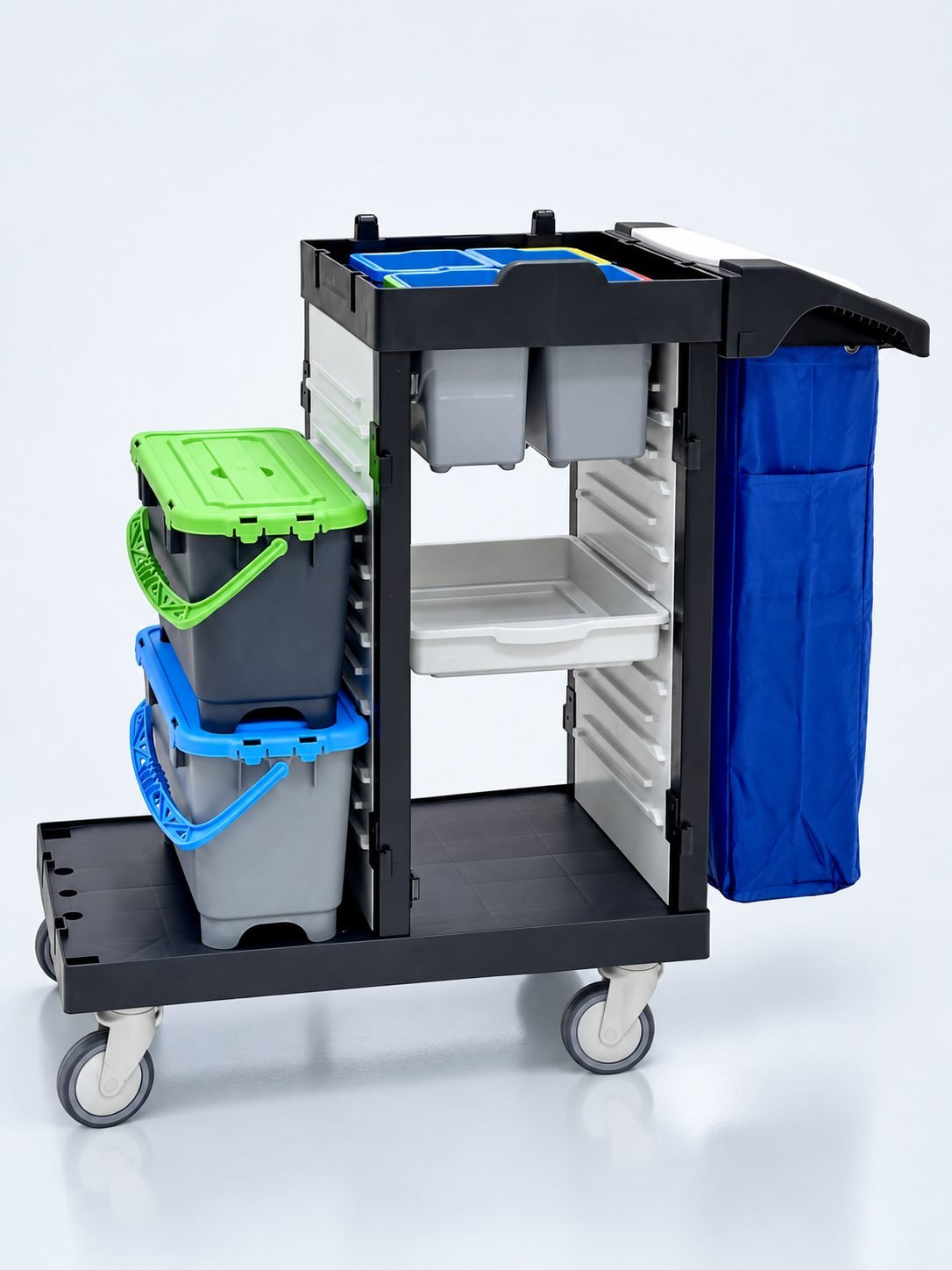 Cărucior de Curățenie ArliPlus® M720 – Configurație Profesională pentru Igienă Avansată și Organizare Modulară