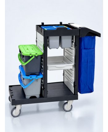 Cărucior de Curățenie ArliPlus® M720 – Configurație Profesională pentru Igienă Avansată și Organizare Modulară