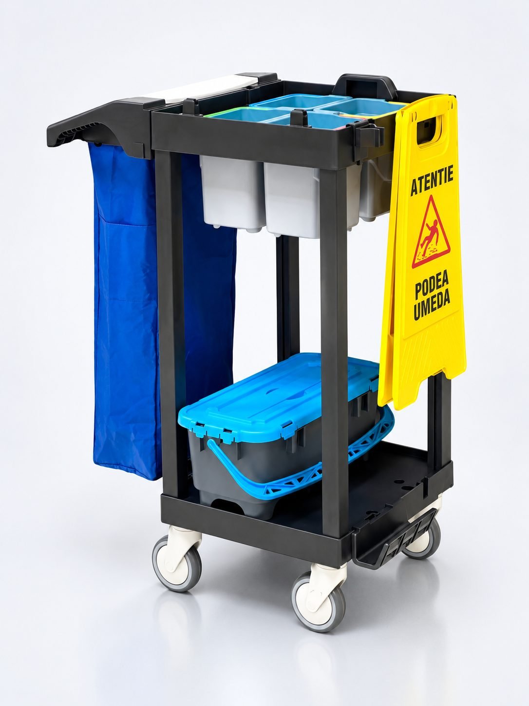 Cărucior de Curățenie Multifuncțional ArliPlus® M21s – Organizare și Eficiență în Spațiile Profesionale