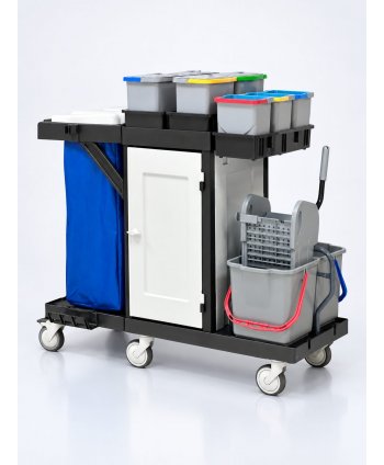 Cărucior de Curățenie Profesional ArliPlus® M86 - Organizare Impecabilă, Igienă Maximă, Flexibilitate Ridicată