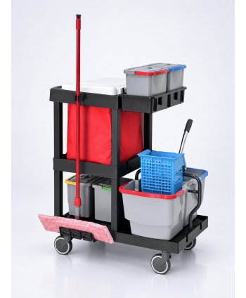 Căruciorul de Curățenie ArliPlus® M740 – Performanță Compactă cu Presă de Stors și 2 Găleți