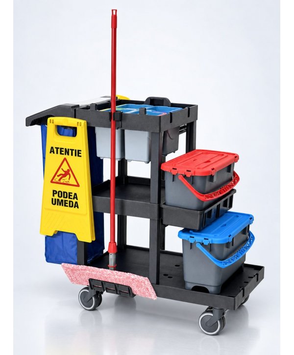 Cărucior profesional curățenie ArliPlus® M704 – Capacitate extinsă și organizare inteligentă pentru profesioniști Cărucior profesional curățenie ArliPlus® M704 – Capacitate extinsă și organizare inteligentă pentru profesioniști