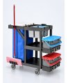 Cărucior profesional curățenie ArliPlus® M61 Eco – Versiune compactă, ideală pentru spații cu cerințe stricte de igienă