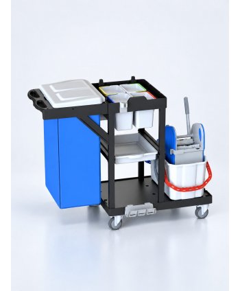 Cărucior de Curățenie ArliPlus® M641 – Soluție Profesională cu Sac de 120L pentru Spații Mari
