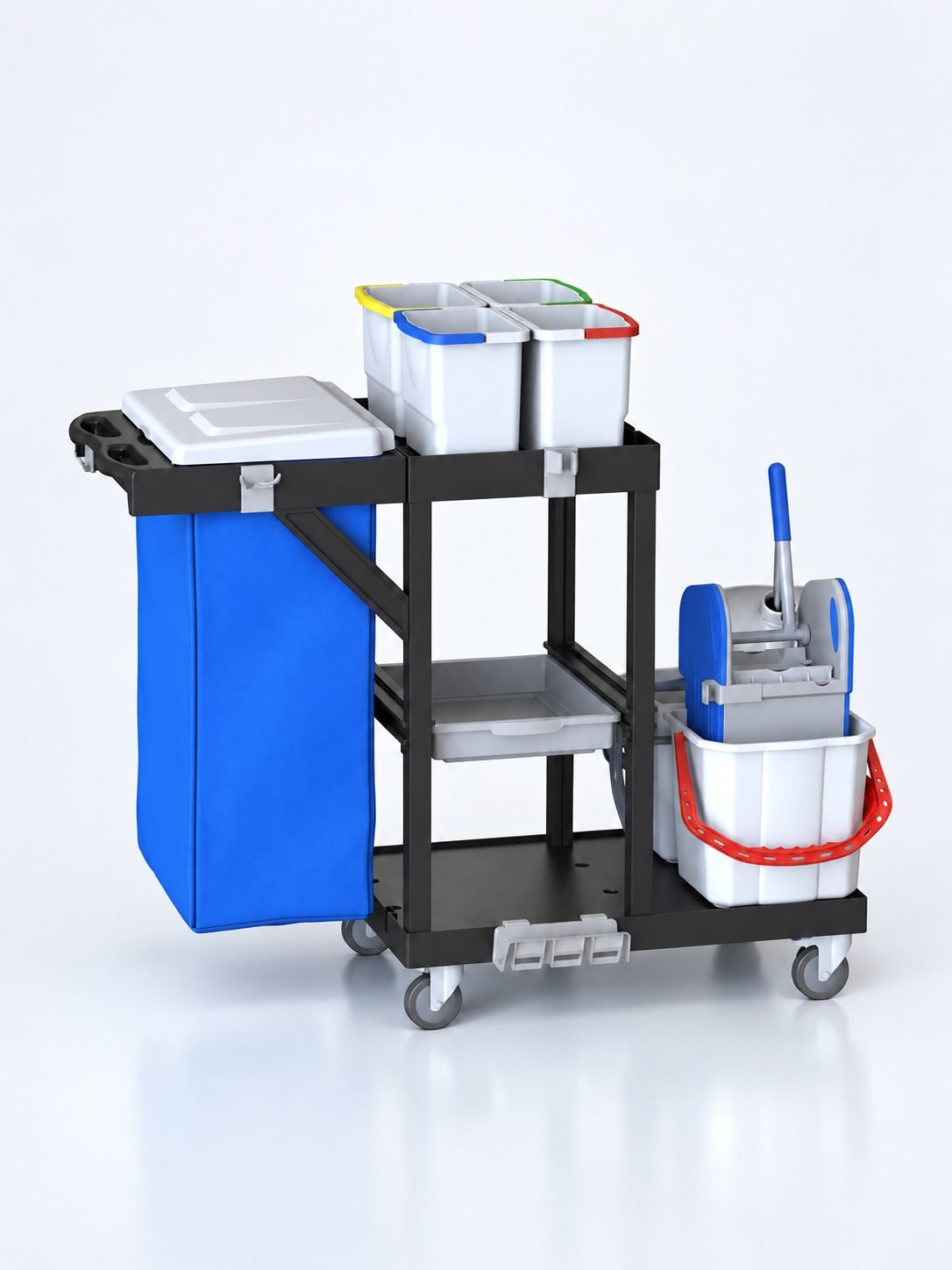 Cărucior de Curățenie ArliPlus® M640 – Soluție Profesională cu Sac de 120L pentru Spații Mari