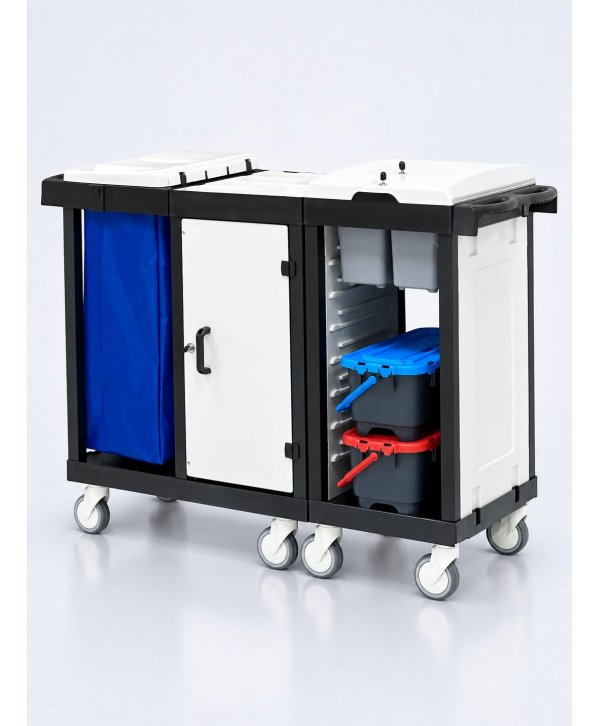 Cărucior de Curățenie Modular ArliPlus® M122 – Siguranță, Organizare și Eficiență în Domeniul Medical