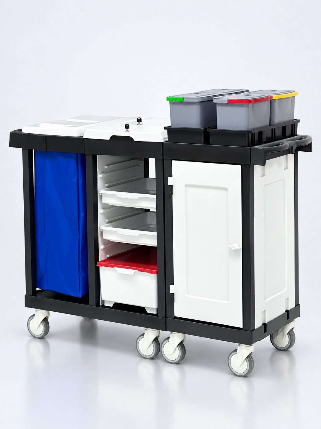Cărucior de Curățenie Modular ArliPlus® M123 – Organizare Profesională și Siguranță Avansată
