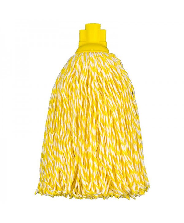 Mopuri profesionale - - Mop cu fire lungi, microfibra, compatibil sistem K1, nu lasa scame, spalari grele (absoarbe 1 kg de lichid), 150 gr, galben - arli.ro