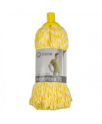 Mop cu fire lungi profesional galben din microfibră, 150 g, pentru lavoare