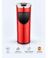Coș de gunoi Jofel Premium 25 L cu scrumieră din inox integrată, Red
