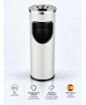 Coș de gunoi Jofel Premium 25 L cu scrumieră din inox integrată, Silver