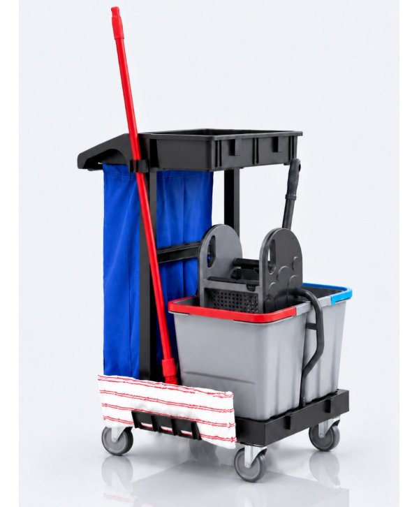 Cărucior de Curățenie Compact ArliPlus® M38 – Performanță și igienă în spații restrânse