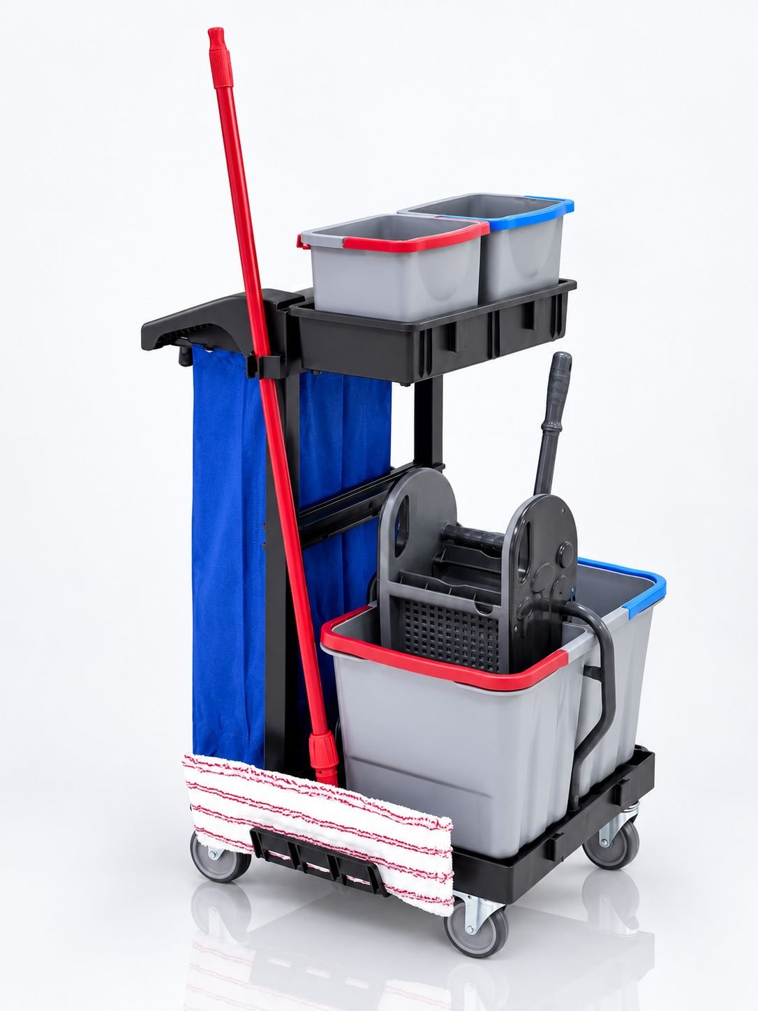 Cărucior Curățenie ArliPlus® M381 – Compact, Versatil și Extins pentru Echipare Completă