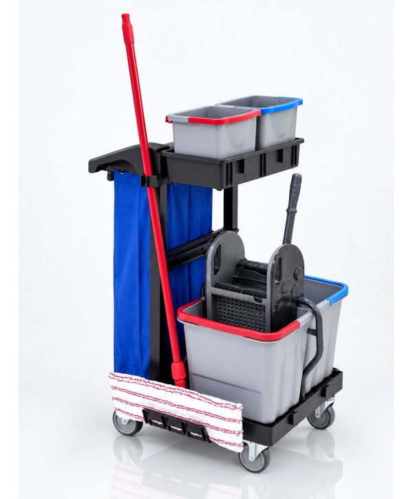 Cărucior Curățenie ArliPlus® M381 – Compact, Versatil și Extins pentru Echipare Completă