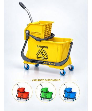 Cărucior de Curățenie Profesional ArliPlus® Galben – Eficiență și Siguranță pentru Suprafețele din Băi