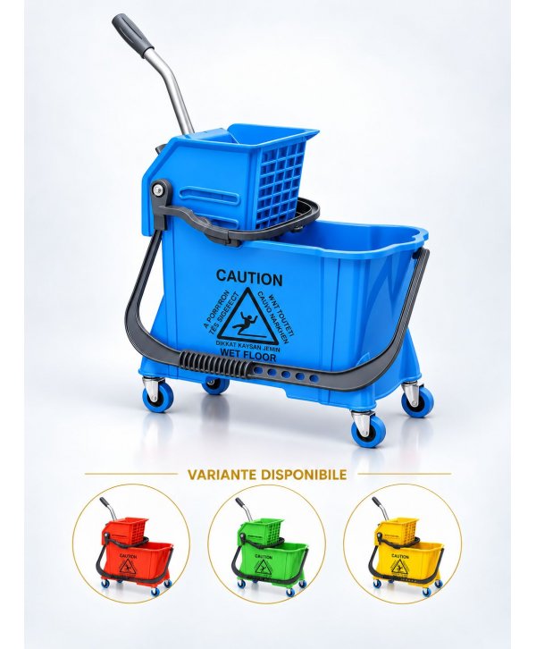 Cărucior de Curățenie Profesional ArliPlus® Albastru – Igienă și Organizare pentru Birouri și Spații Administrative