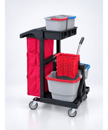 Cărucior Curățenie ArliPlus® M381 – Compact, Versatil și Extins pentru Echipare Completă