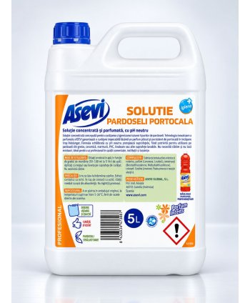Asevi Profesional Pardoseli Portocala 5L – Detergent Concentrat cu Parfum Intens de Portocală