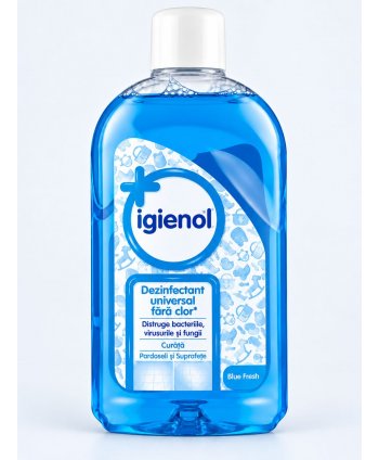 Igienol Blue Fresh 1L – Dezinfectant Universal fără Clor, cu 96% Alcool pentru Curățarea și Igienizarea Suprafețelor