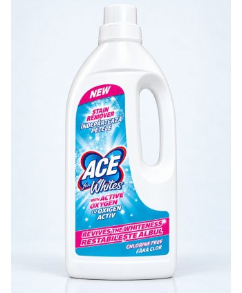 ACE Whites 1L – Soluție pentru Îndepărtarea Petelor de pe Rufe Albe – Curățare Profundă și Igienizare Avansată