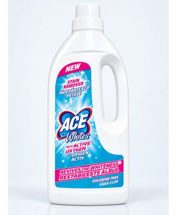 ACE Whites 1L – Soluție pentru Îndepărtarea Petelor de pe Rufe Albe – Curățare Profundă și Igienizare Avansată ACE Whites 1L – Soluție pentru Îndepărtarea Petelor de pe Rufe Albe – Curățare Profundă și Igienizare Avansată