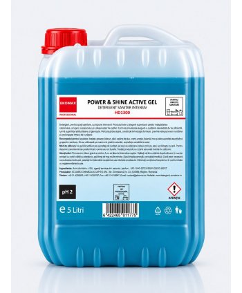 Power Shine Active Gel – Detergent Profesional pentru Obiecte și Suprafețe Sanitare, 5L