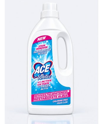 ACE Whites 1L – Soluție pentru Îndepărtarea Petelor de pe Rufe Albe – Curățare Profundă și Igienizare Avansată