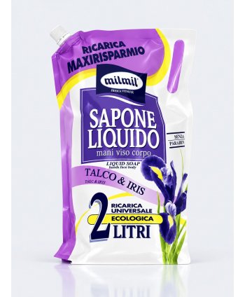 Săpun Lichid Talc și Iris MilMil 2L – Delicatețe și Hidratare pentru Pielea Sensibilă