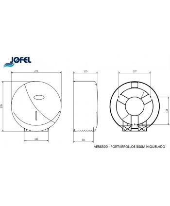 Dispenser Premium 💎 de Hârtie Igienică Jofel din ABS cu Finisaj Nichelat – Eleganță și Funcționalitate în Design Premium