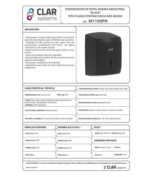 Dispenser I-Nova pentru Role de Prosop de Hârtie MAXI Negru – Eficiență și Igienă cu Design Modern