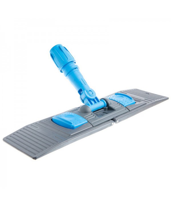  Mopuri profesionale - - Suport pentru mop plat profesional cu buzunare, 40 cm, compatibil sistem B4, rotire 360°, conform normelor UE, albastru / gri - arli.ro