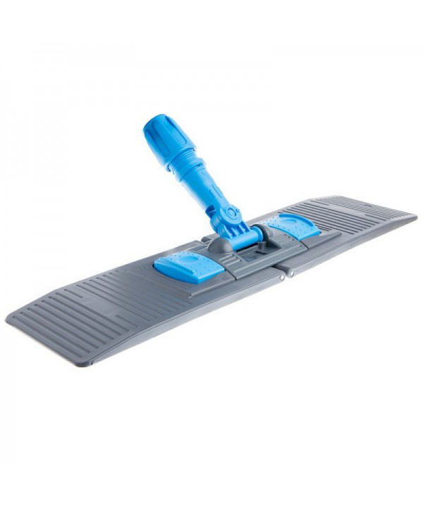  Mopuri profesionale - - Suport pentru mop plat profesional cu buzunare, 50 cm, compatibil sistem B5, rotire 360°, conform normelor UE, albastru / gri - arli.ro