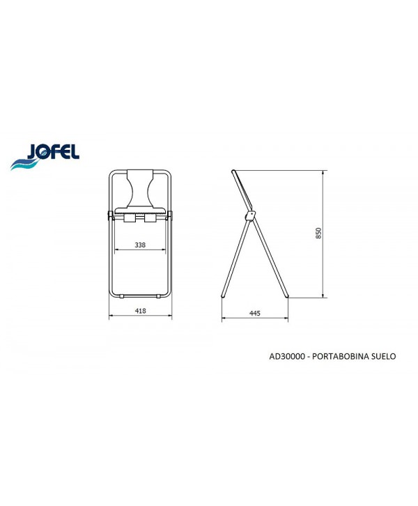 Dispenser industrial de podea din otel Jofel – Stabilitate, rezistență și mobilitate pentru role mari de hârtie