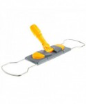 Mopuri profesionale - Suport metalic pentru mop plat cu buzunare, 50 cm, compatibil sistem B5, rotire 360°, conform normelor UE, galben / gri - arli.ro