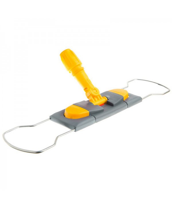Mopuri profesionale - - Suport metalic pentru mop plat cu buzunare, 50 cm, compatibil sistem B5, rotire 360°, conform normelor UE, galben / gri - arli.ro