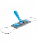 Mopuri profesionale - Suport metalic pentru mop plat cu buzunare, 50 cm, compatibil sistem B5, rotire 360°, conform normelor UE, albastru / gri - arli.ro