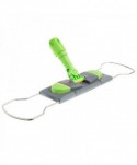 Mopuri profesionale - Suport metalic pentru mop plat cu buzunare, 50 cm, compatibil sistem B5, rotire 360°, conform normelor UE, verde / gri - arli.ro