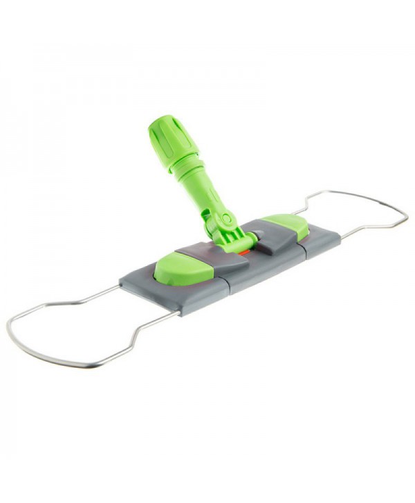 Mopuri profesionale - - Suport metalic pentru mop plat cu buzunare, 50 cm, compatibil sistem B5, rotire 360°, conform normelor UE, verde / gri - arli.ro
