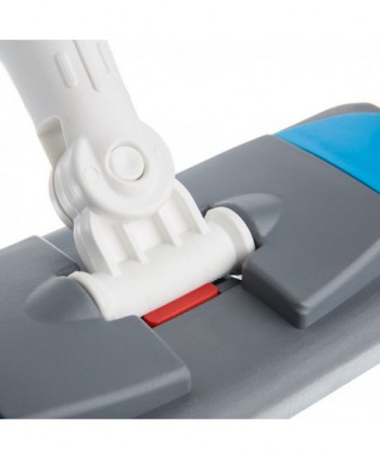 Suport metalic pentru mop plat cu buzunare, 80 cm, compatibil sistem B8, rotire 360°, conform normelor UE, albastru / gri