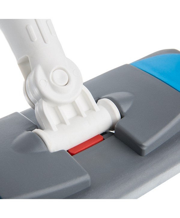 Suport metalic pentru mop plat cu buzunare, 80 cm, compatibil sistem B8, rotire 360°, conform normelor UE, albastru / gri