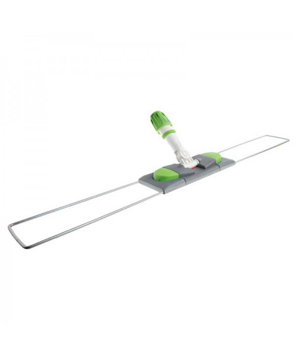  Mopuri profesionale - - Suport metalic pentru mop plat cu buzunare, 80 cm, compatibil sistem B8, rotire 360°, conform normelor UE, verde / gri - arli.ro