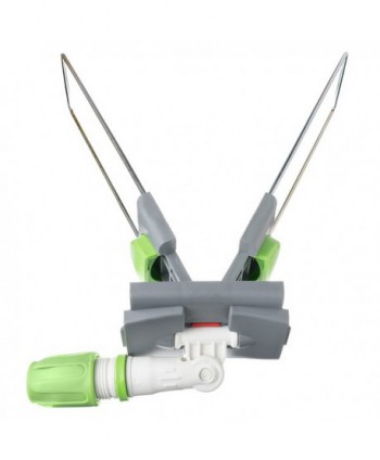 Suport metalic pentru mop plat cu buzunare, 80 cm, compatibil sistem B8, rotire 360°, conform normelor UE, verde / gri