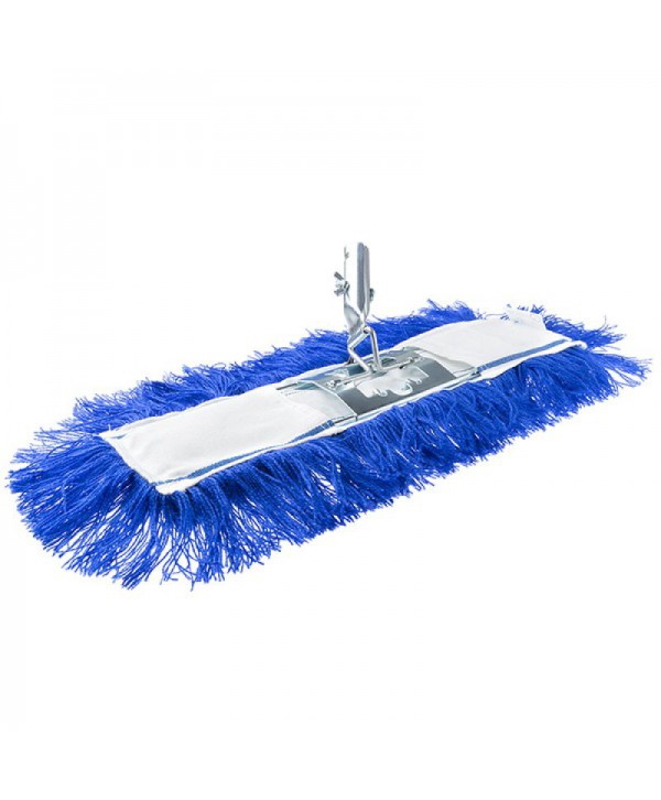  Mopuri profesionale - - Mop plat cu buzunare din acryl + suport, utilizat pentru lustruire, 40 cm, compatibil sistem M4, conform cod culori UE, albastru - arli.ro